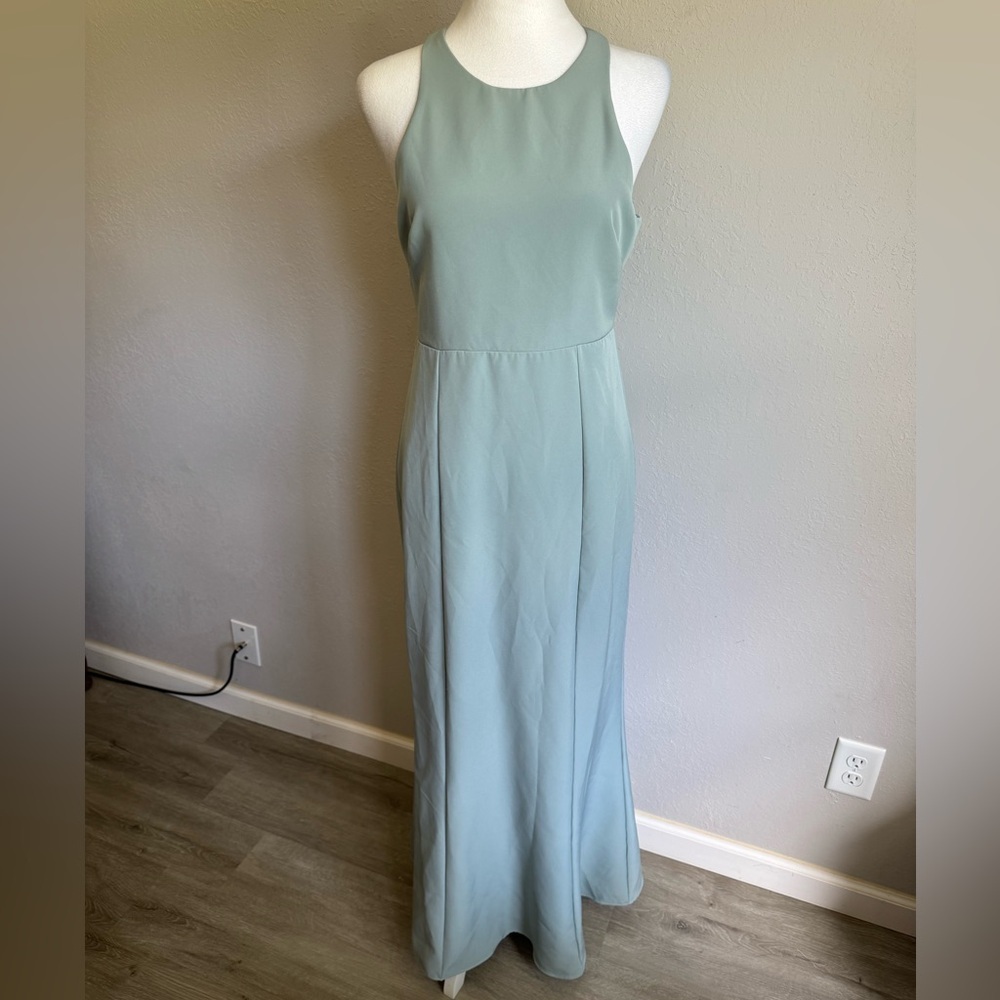 Show Me Your Mumu Teal Blue Chicago High Neck Bridesmaid Dress Womens M